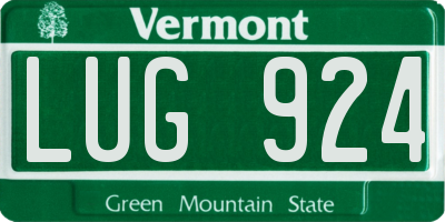 VT license plate LUG924