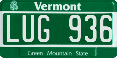 VT license plate LUG936