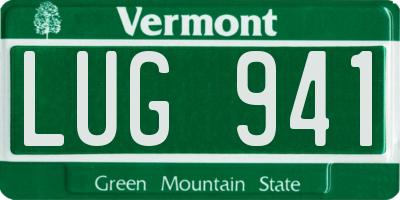 VT license plate LUG941
