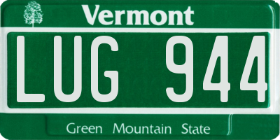 VT license plate LUG944
