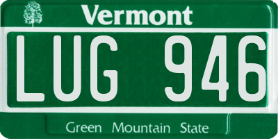 VT license plate LUG946