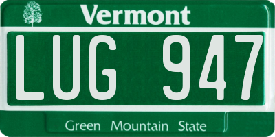 VT license plate LUG947