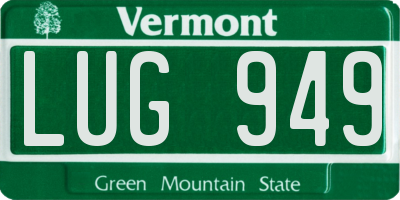 VT license plate LUG949