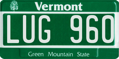 VT license plate LUG960