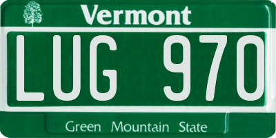 VT license plate LUG970