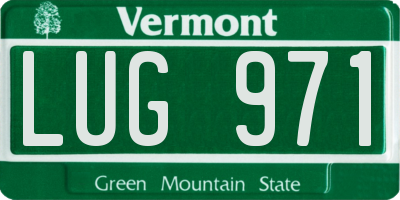 VT license plate LUG971
