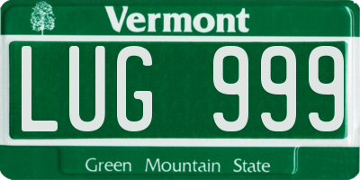 VT license plate LUG999