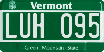 VT license plate LUH095