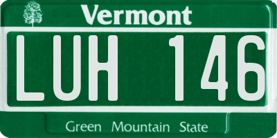 VT license plate LUH146