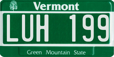 VT license plate LUH199