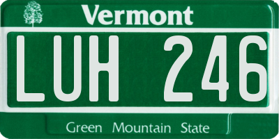 VT license plate LUH246