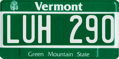 VT license plate LUH290