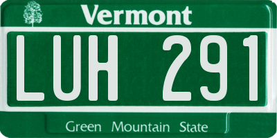 VT license plate LUH291