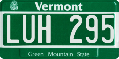 VT license plate LUH295
