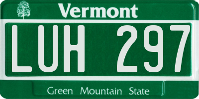 VT license plate LUH297