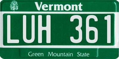 VT license plate LUH361