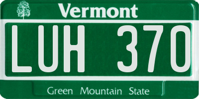 VT license plate LUH370