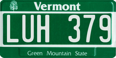 VT license plate LUH379