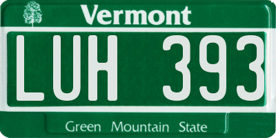 VT license plate LUH393