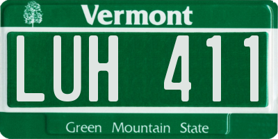VT license plate LUH411