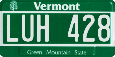 VT license plate LUH428