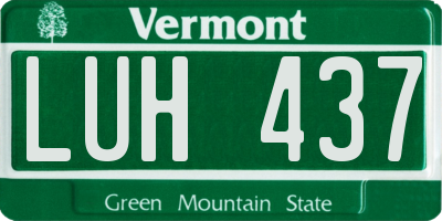 VT license plate LUH437