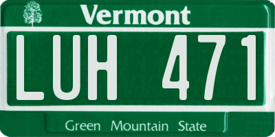 VT license plate LUH471