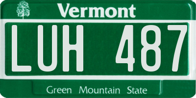 VT license plate LUH487