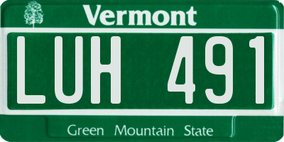 VT license plate LUH491