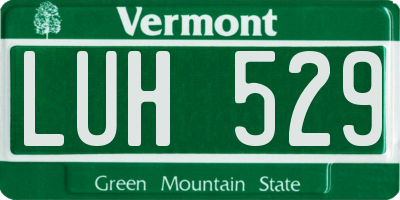 VT license plate LUH529