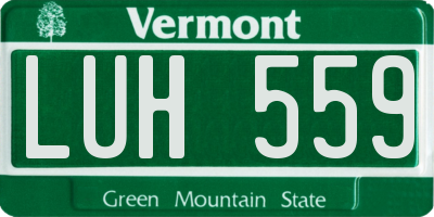 VT license plate LUH559