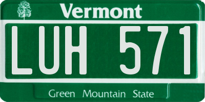VT license plate LUH571