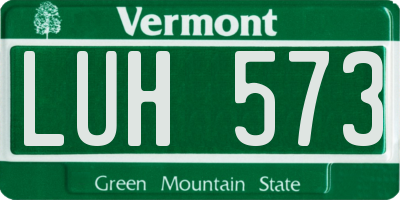 VT license plate LUH573