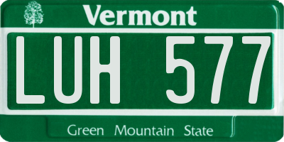 VT license plate LUH577