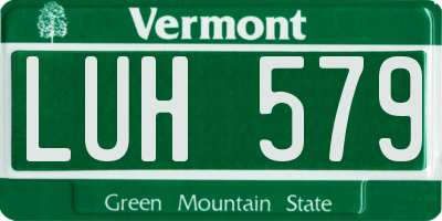 VT license plate LUH579