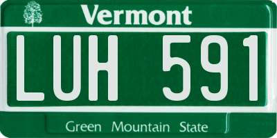 VT license plate LUH591