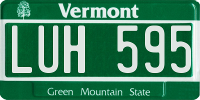 VT license plate LUH595