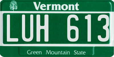 VT license plate LUH613