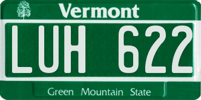 VT license plate LUH622
