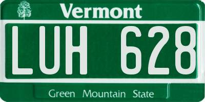 VT license plate LUH628