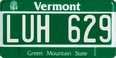 VT license plate LUH629
