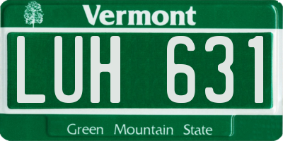 VT license plate LUH631