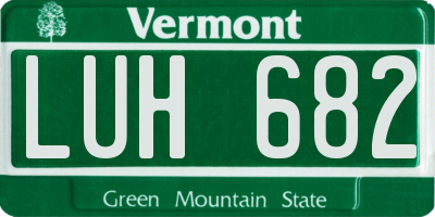 VT license plate LUH682
