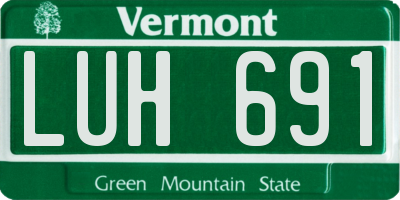VT license plate LUH691