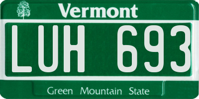VT license plate LUH693