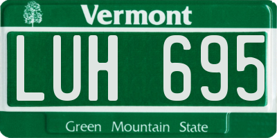 VT license plate LUH695