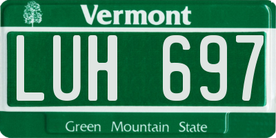 VT license plate LUH697