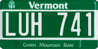 VT license plate LUH741
