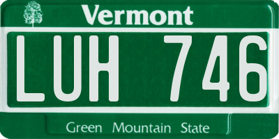 VT license plate LUH746