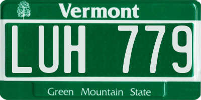 VT license plate LUH779